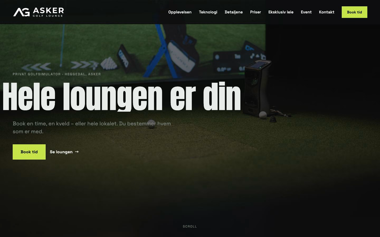 Forsiden til egen virksomhet Asker Golf Lounge